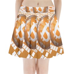 Network Bitcoin Currency Connection Pleated Mini Skirt by Amaryn4rt