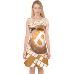 Network Bitcoin Currency Connection Capsleeve Midi Dress by Amaryn4rt