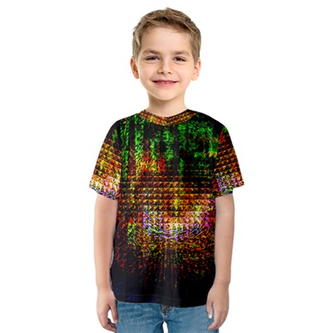 Radar Kaleidoscope Pattern Kids  Sport Mesh Tee by Amaryn4rt