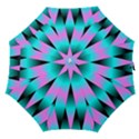 Shiny Decorative Geometric Aqua Straight Umbrellas View1