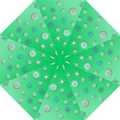 Snowflakes Winter Christmas Overlay Folding Umbrellas by Amaryn4rt