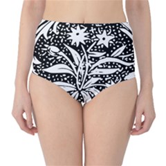 Decoration Pattern Design Flower High-waist Bikini Bottoms by Amaryn4rt