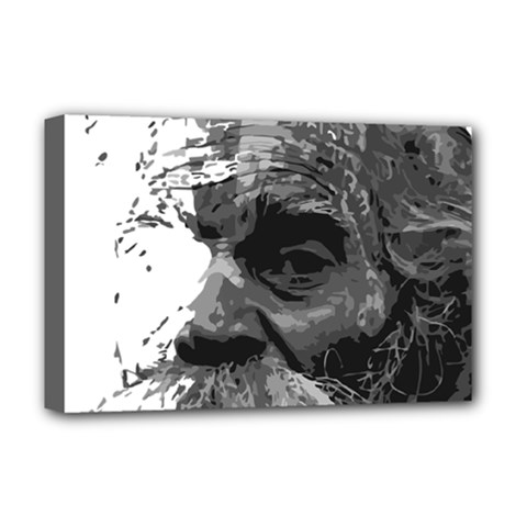 Grandfather Old Man Brush Design Deluxe Canvas 18  X 12   by Amaryn4rt