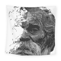 Grandfather Old Man Brush Design Square Tapestry (large)