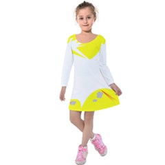 Mail Holyday Vacation Frame Kids  Long Sleeve Velvet Dress by Amaryn4rt