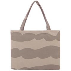 Pattern Wave Beige Brown Mini Tote Bag by Amaryn4rt