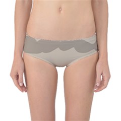 Pattern Wave Beige Brown Classic Bikini Bottoms by Amaryn4rt
