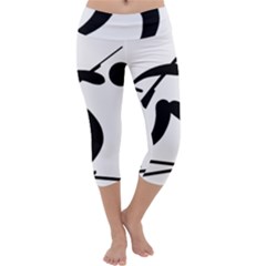 Biathlon Pictogram Capri Yoga Leggings by abbeyz71