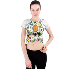 Vector Icon Symbol Sign Design Crew Neck Crop Top