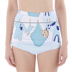 Baby Boy Clothes Line High-waisted Bikini Bottoms by Nexatart