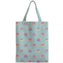 Butterfly Pastel Insect Green Zipper Classic Tote Bag View1