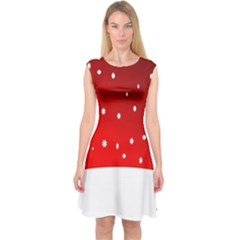 Christmas Background  Capsleeve Midi Dress