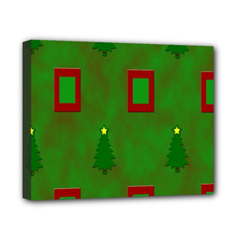 Christmas Trees And Boxes Background Canvas 10  x 8 