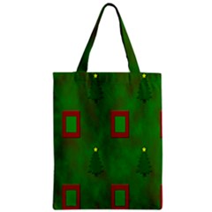 Christmas Trees And Boxes Background Zipper Classic Tote Bag