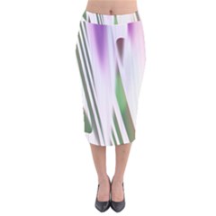 Colored Pattern Velvet Midi Pencil Skirt