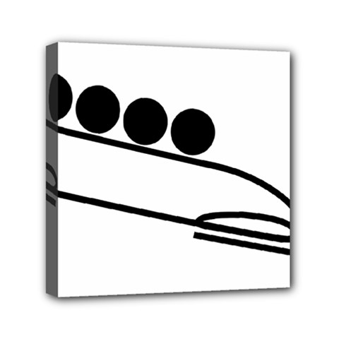 Bobsleigh Pictogram Mini Canvas 6  x 6 