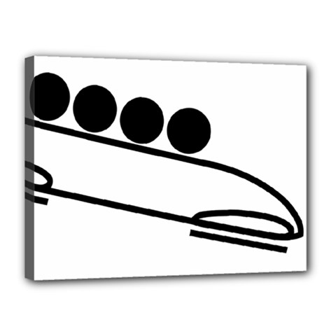 Bobsleigh Pictogram Canvas 16  x 12 