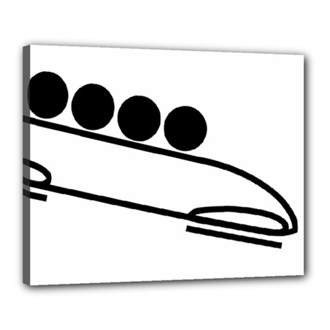 Bobsleigh Pictogram Canvas 20  x 16 