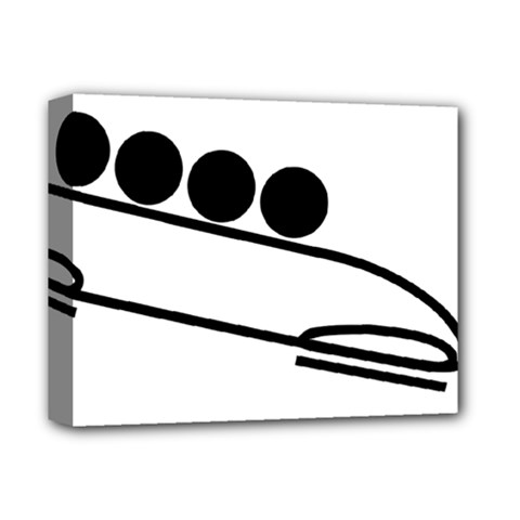 Bobsleigh Pictogram Deluxe Canvas 14  x 11 