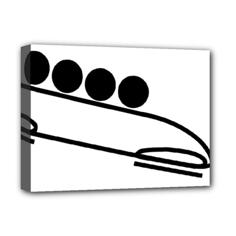 Bobsleigh Pictogram Deluxe Canvas 16  x 12  