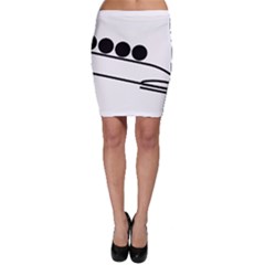 Bobsleigh Pictogram Bodycon Skirt