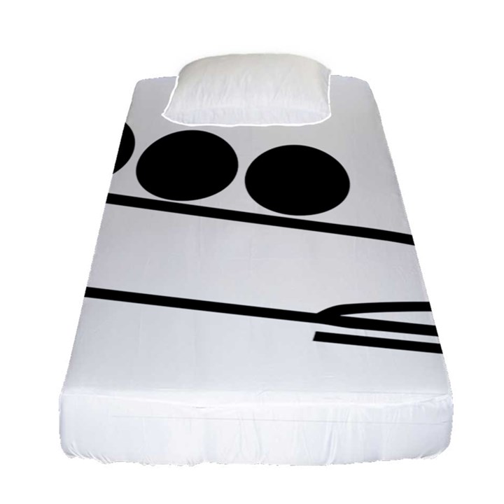 Bobsleigh Pictogram Fitted Sheet (Single Size)