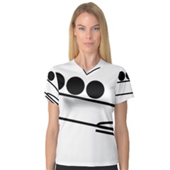 Bobsleigh Pictogram Women s V-Neck Sport Mesh Tee