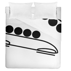 Bobsleigh Pictogram Duvet Cover Double Side (Queen Size)