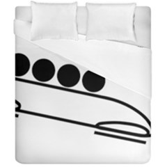 Bobsleigh Pictogram Duvet Cover Double Side (California King Size)