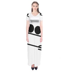 Bobsleigh Pictogram Short Sleeve Maxi Dress