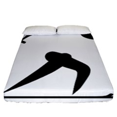 Cross Country Skiing Pictogram Fitted Sheet (queen Size) by abbeyz71