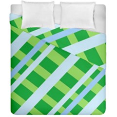 Fabric Cotton Geometric Diagonal Duvet Cover Double Side (california King Size) by Nexatart