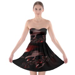 Fractal Mathematics Abstract Strapless Bra Top Dress