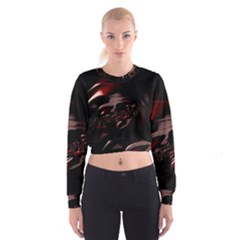 Fractal Mathematics Abstract Women s Cropped Sweatshirt