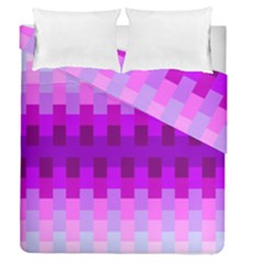 Geometric Cubes Pink Purple Blue Duvet Cover Double Side (queen Size) by Nexatart