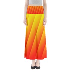 Graphics Gradient Orange Red Maxi Skirts by Nexatart