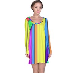 More Color Abstract Pattern Long Sleeve Nightdress