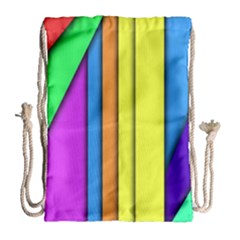 More Color Abstract Pattern Drawstring Bag (large) by Nexatart