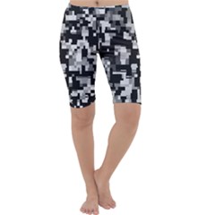 Noise Texture Graphics Generated Cropped Leggings 