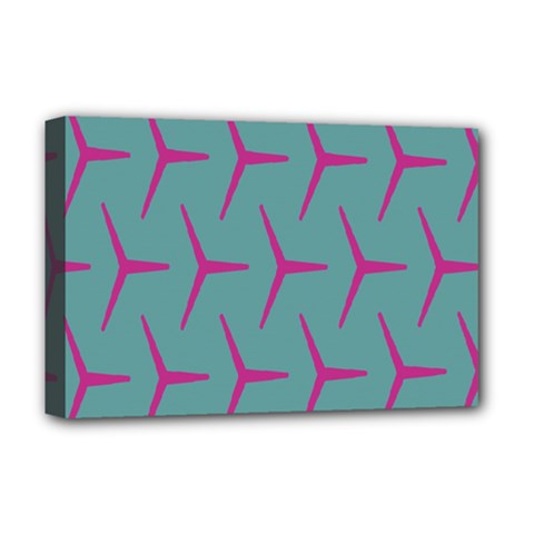 Pattern Background Structure Pink Deluxe Canvas 18  X 12   by Nexatart