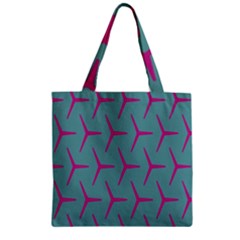 Pattern Background Structure Pink Zipper Grocery Tote Bag