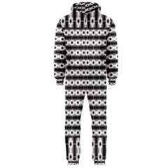 Pattern Background Texture Black Hooded Jumpsuit (men)  by Nexatart