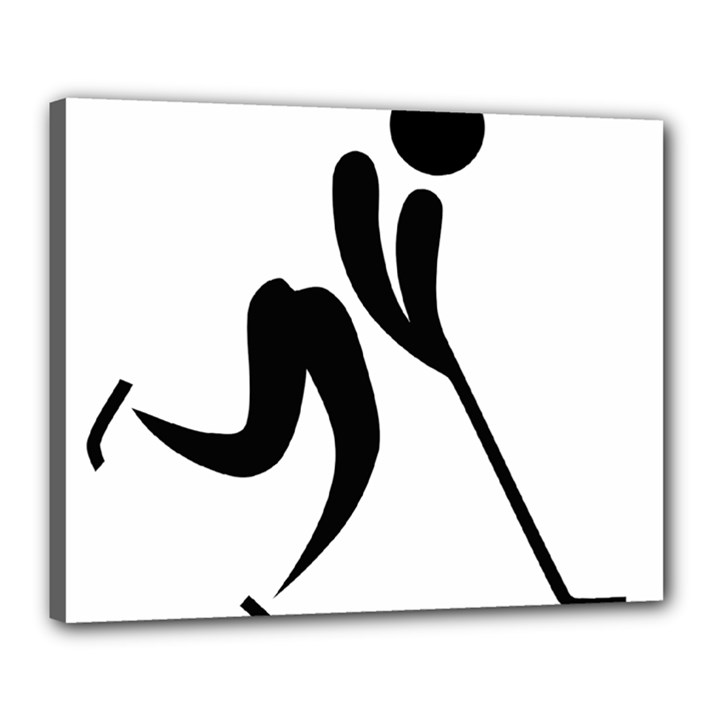 Ice Hockey Pictogram Canvas 20  x 16 
