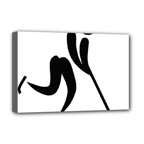 Ice Hockey Pictogram Deluxe Canvas 18  x 12  