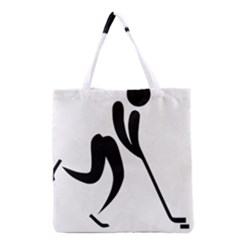 Ice Hockey Pictogram Grocery Tote Bag