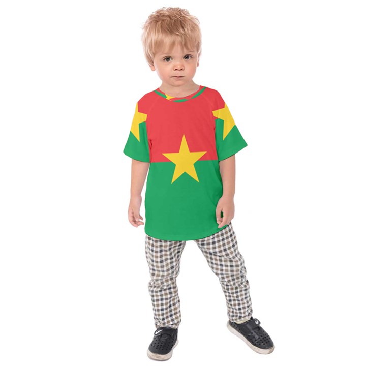 Flag of Burkina Faso Kids  Raglan Tee