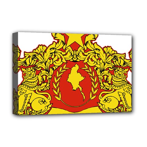 State Seal Of Myanmar Deluxe Canvas 18  X 12   by abbeyz71