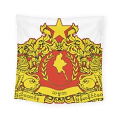 State Seal Of Myanmar Square Tapestry (small)