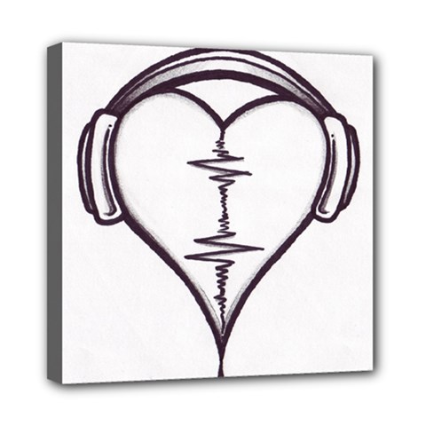 Audio Heart Tattoo Design By Pointofyou Heart Tattoo Designs Home R6jk1a Clipart Mini Canvas 8  X 8 