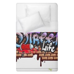 Graffiti Word Characters Composition Decorative Urban World Youth Street Life Art Spraycan Drippy Bl Duvet Cover (single Size)
